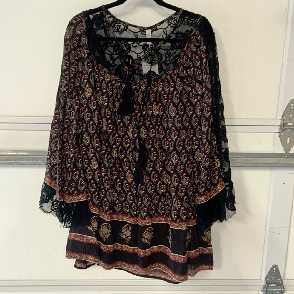 Free People Lace Long Sleeve Dress